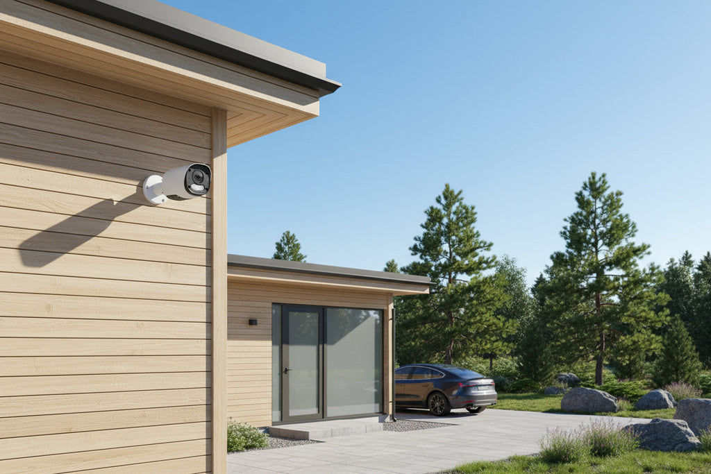 Övervakningskamera 4K 8MP PoE Utomhus IP67 – med Siren, Spotlight & 2-vägsljud (SD-kort)