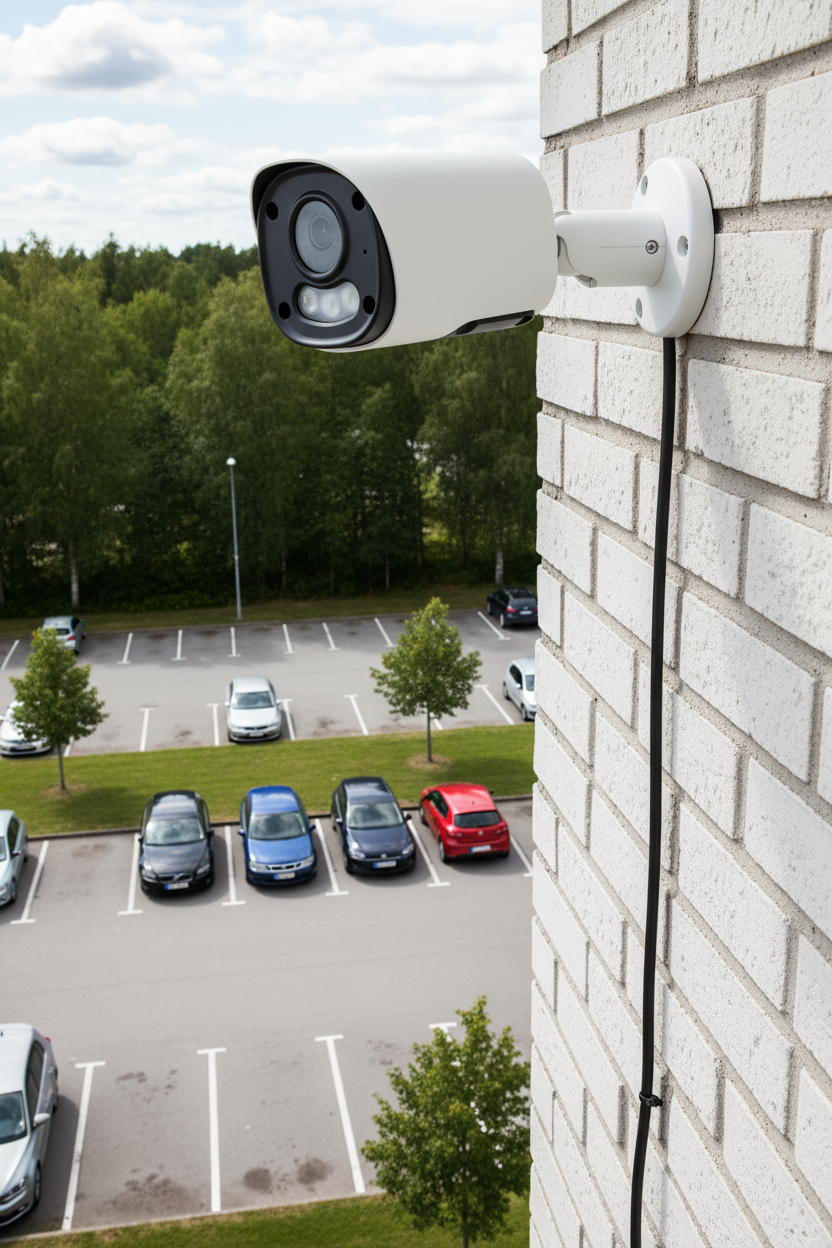 Övervakningskamera 4K 8MP PoE Utomhus IP67 – med Siren, Spotlight & 2-vägsljud (SD-kort)